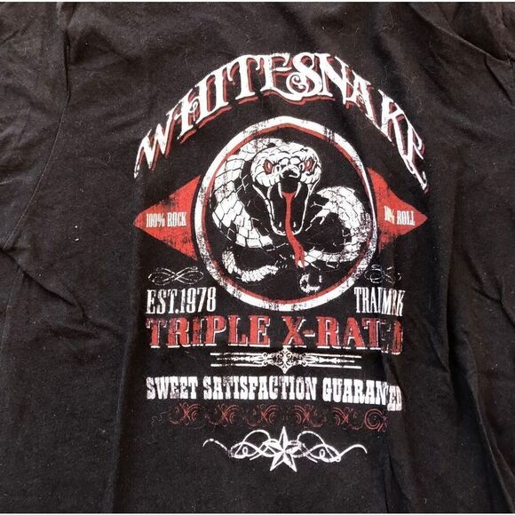 Whitesnake Triple X-Rated Vintage Tour T Shirt m 80s David Coverdale Rare - Picture 3 of 3